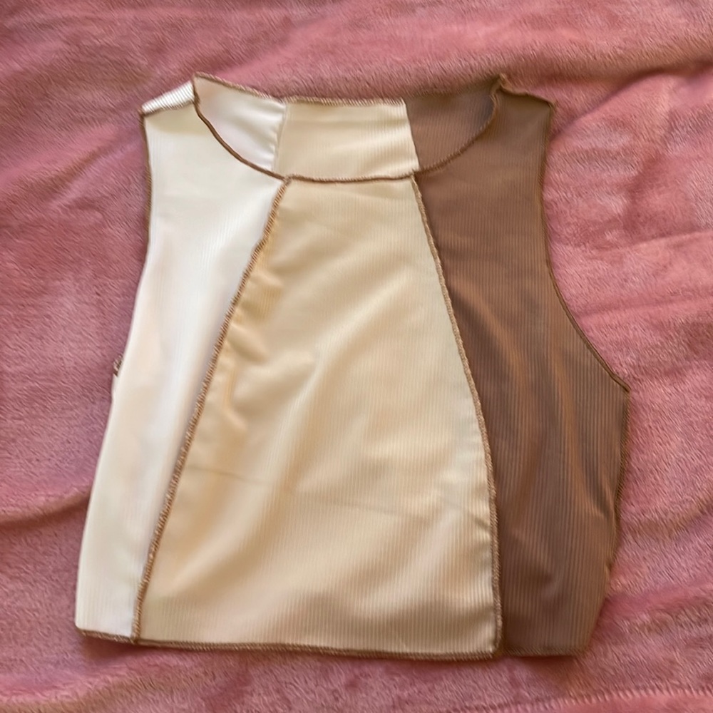 SHEIN patch brown tank top